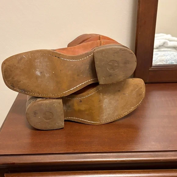 Vintage Sears Leather Cowboy Boots Men’s 11D Brown Western Made in USA - Picture 7 of 7